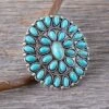 Turquoise Cluster Adjustable Ring 2 Turquoise Cluster Adjustable Ring -Western Cowboy Equipment Shop R254