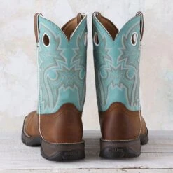 Durango Powder 'n Lace Lady Rebel Boots -Western Cowboy Equipment Shop RD3471 heel