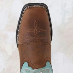 Durango Powder 'n Lace Lady Rebel Boots -Western Cowboy Equipment Shop RD3471 toe