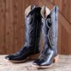 R. Watson Ladies' Ebony Calf Boots -Western Cowboy Equipment Shop RWL8300