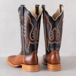 R. Watson Cognac Sinatra Boots -Western Cowboy Equipment Shop RWL8302 heel