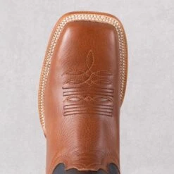 R. Watson Cognac Sinatra Boots -Western Cowboy Equipment Shop RWL8302 toe