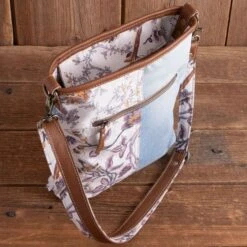 Patchwork Blooms Shoulder Bag 10 Patchwork Blooms Shoulder Bag -Western Cowboy Equipment Shop S6772 back alt A