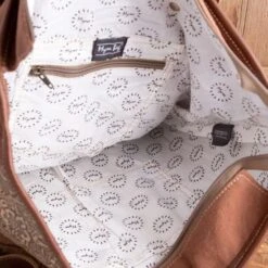 Tooled Aztec Tote Bag 10 Tooled Aztec Tote Bag -Western Cowboy Equipment Shop S6870 int A