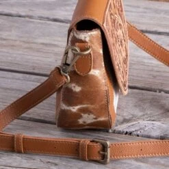 Chaithra Hand Tooled Bag -Western Cowboy Equipment Shop S7062 side A