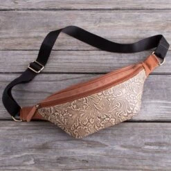 Brown Tooled Fanny Pack