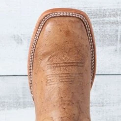 Tony Lama Wildheart Umber Smooth Ostrich Boots -Western Cowboy Equipment Shop SA6209 toe