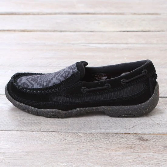 Twisted X Ladies Black And Grey Aztec Slip On Mocs 4 Twisted X Ladies Black And Grey Aztec Slip On Mocs - Image 2
