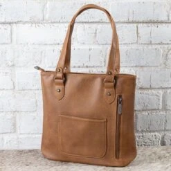 Wrangler Brown Stitch Accent Concealed Carry Tote -Western Cowboy Equipment Shop WG228460 back