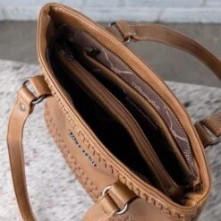 Wrangler Brown Stitch Accent Concealed Carry Tote -Western Cowboy Equipment Shop WG228460 int