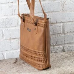 Wrangler Brown Stitch Accent Concealed Carry Tote -Western Cowboy Equipment Shop WG228460 side