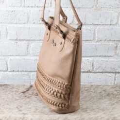 Wrangler Tan Stitch Accent Concealed Carry Tote -Western Cowboy Equipment Shop WG228461 side