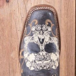 Corral Ladies Floral Sugar Skull Boots -Western Cowboy Equipment Shop Z5005 toe