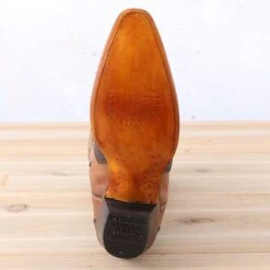 Corral Ladies Cognac Overlay And Studs Boots -Western Cowboy Equipment Shop Z5015 sole