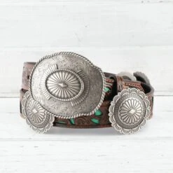 Ariat Turquoise Underlay Concho Belt