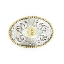 Nocona Initial Belt Buckle -Western Cowboy Equipment Shop b37072 b
