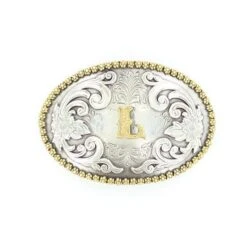 Nocona Initial Belt Buckle -Western Cowboy Equipment Shop b37072 l