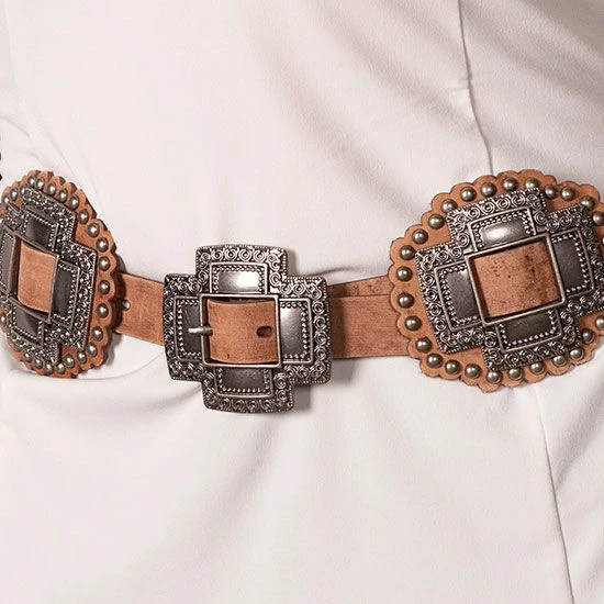 ROPER Tan Concho Belt 5 ROPER Tan Concho Belt - Image 3