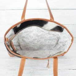 Leather And Hair-on Handbag -Western Cowboy Equipment Shop m0806 int