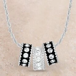 Montana Silversmiths Crystal Shine Three Ring CZ Necklace
