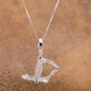 Kelly Herd Sterling CZ Small Halter Necklace 2 Kelly Herd Sterling CZ Small Halter Necklace -Western Cowboy Equipment Shop sp1116 1